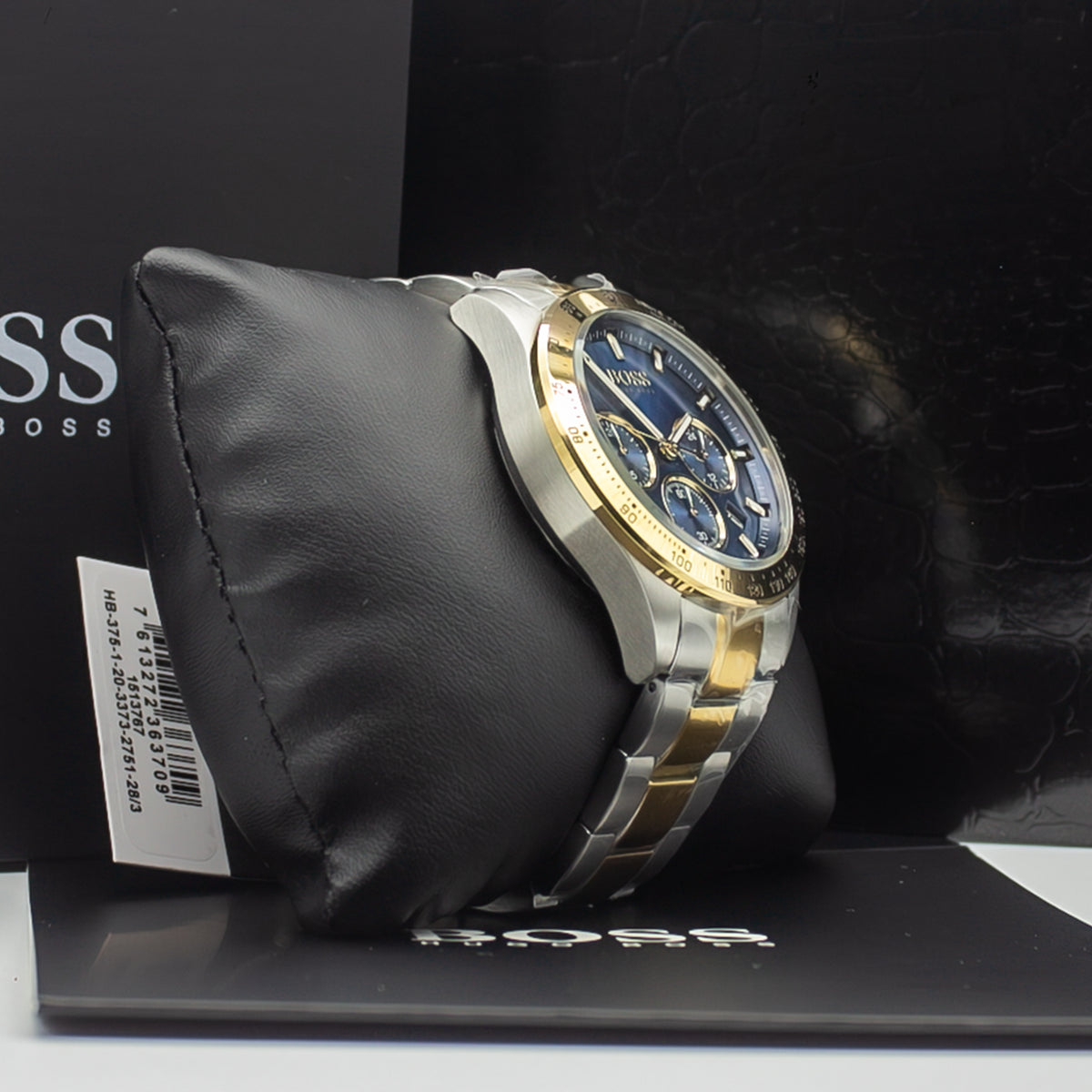 HUGO BOSS Hero Two-Tone Stainless Steel Blue Dial Chronograph Quartz Watch for Gents - 1513767