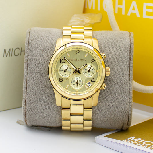 MICHAEL KORS Midsized Chronograph Gold-tone Ladies Watch MK5055