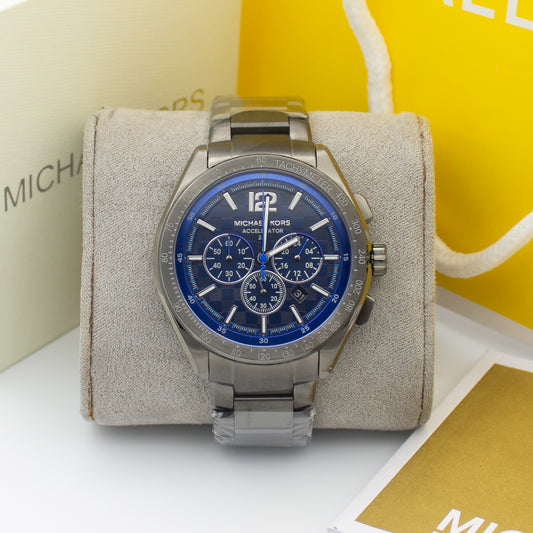 Michael Kors Men's Gunmetal Stainless Steel Accelerator 2.0 Analogue Watch, 44mm