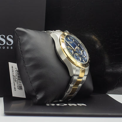 HUGO BOSS Hero Two-Tone Stainless Steel Blue Dial Chronograph Quartz Watch for Gents - 1513767