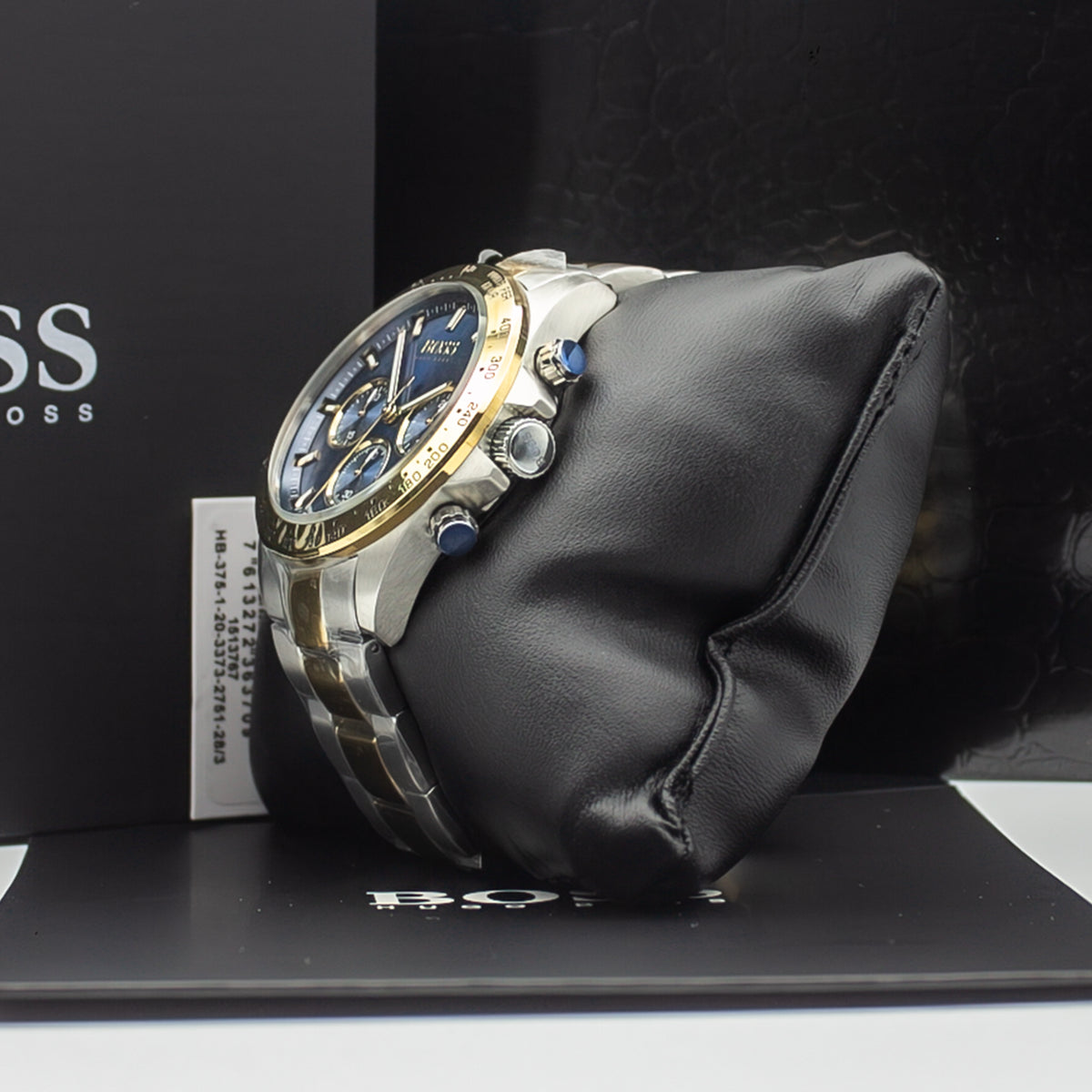HUGO BOSS Hero Two-Tone Stainless Steel Blue Dial Chronograph Quartz Watch for Gents - 1513767