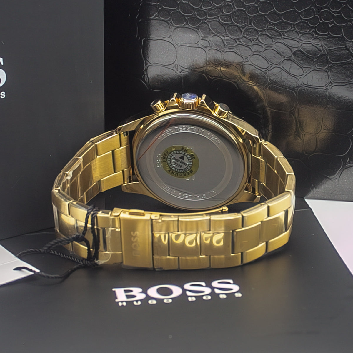 Hugo Boss Gold Stainless Steel Grey Dial Chronograph Quartz Watch for Gents - Hugo Boss 1514059