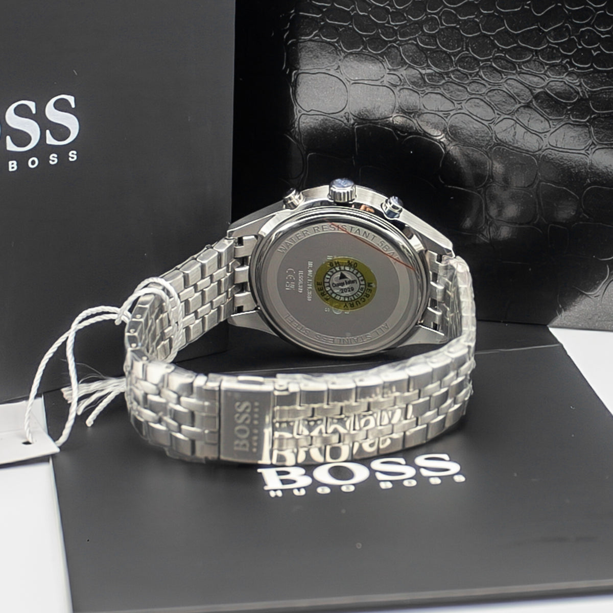 Hugo Boss Stainless Steel Associate Analog Blue Dial Men Watch-1513839, Silver Band