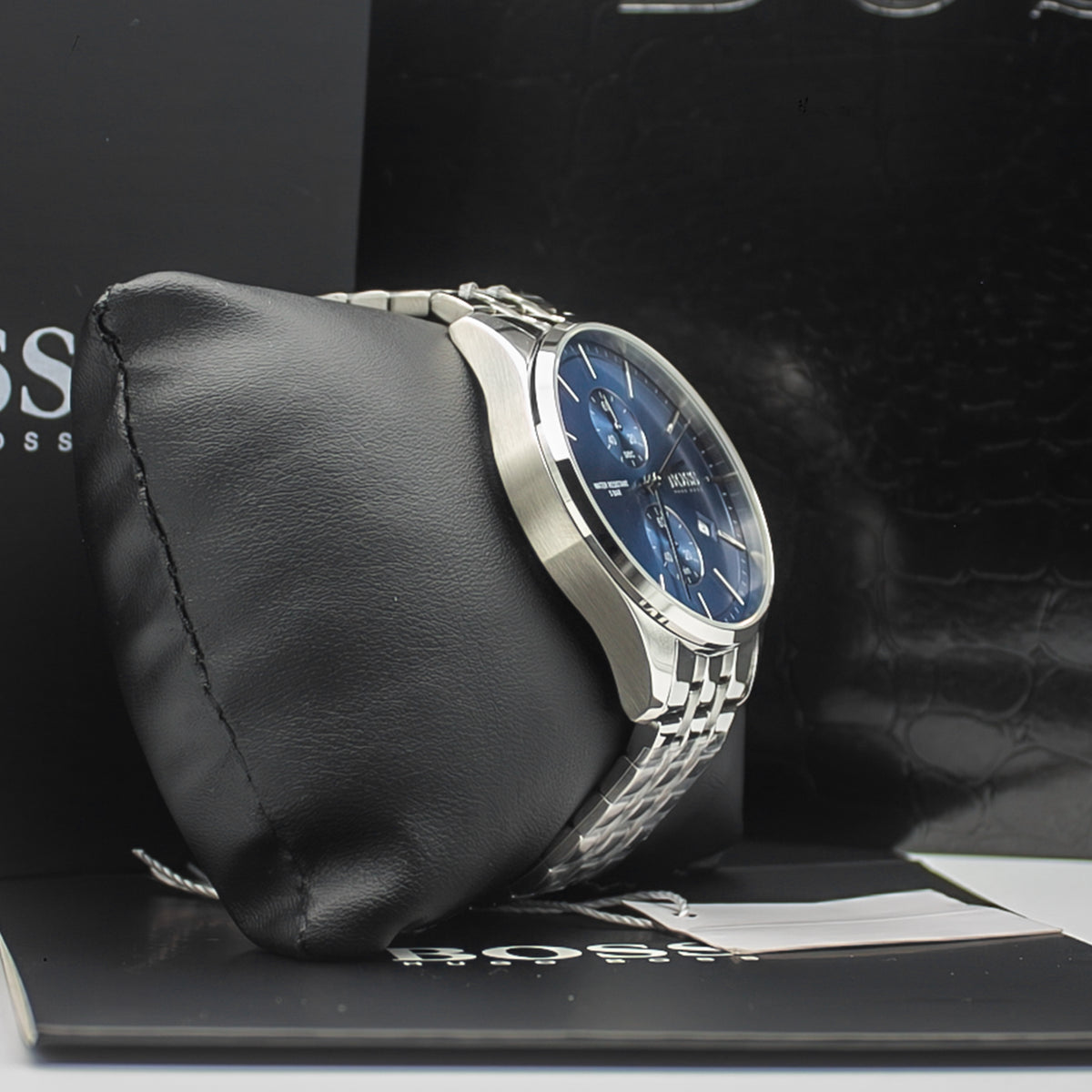 Hugo Boss Stainless Steel Associate Analog Blue Dial Men Watch-1513839, Silver Band