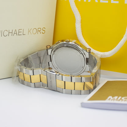 Michael Kors Wyatt Chronograph MK5934 Two-Tone Men's Watch with Silver Dial