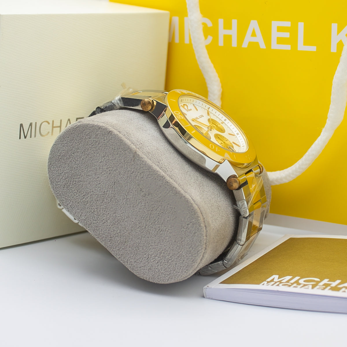 Michael Kors Wyatt Chronograph MK5934 Two-Tone Men's Watch with Silver Dial