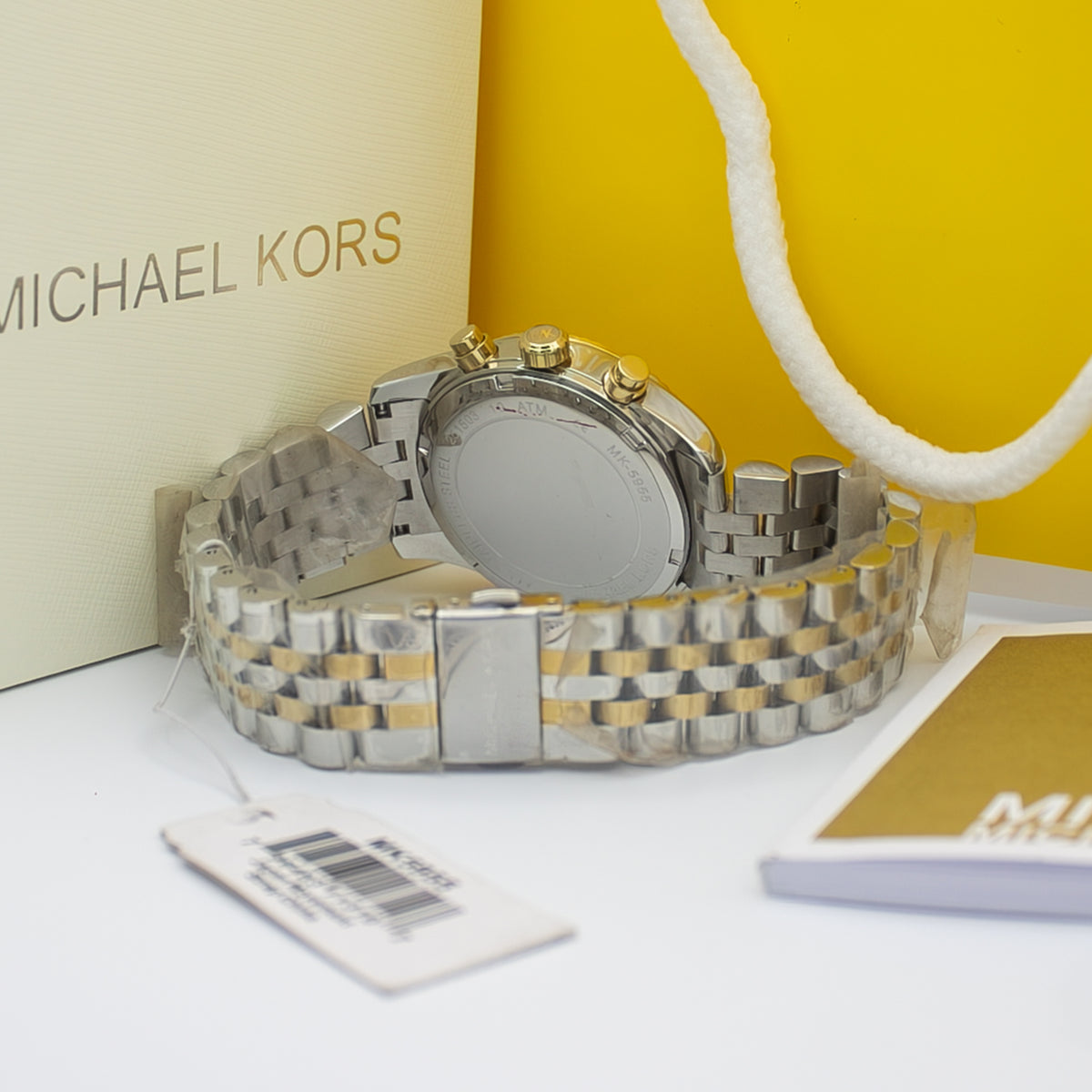 Michael Kors Women’s Chronograph Quartz Two-tone Stainless Steel Silver Dial 38mm Watch MK5955