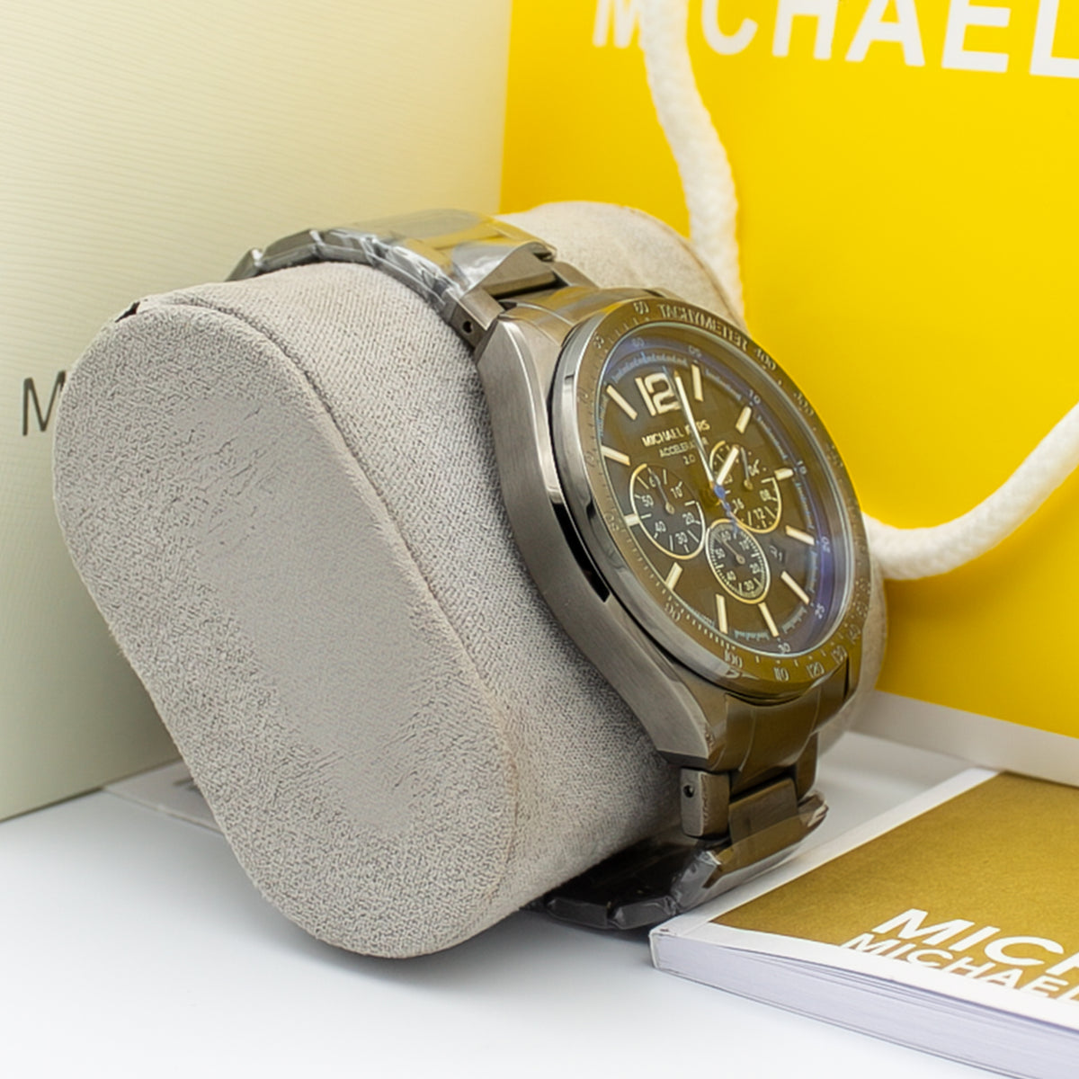 Michael Kors Men's Gunmetal Stainless Steel Accelerator 2.0 Analogue Watch, 44mm