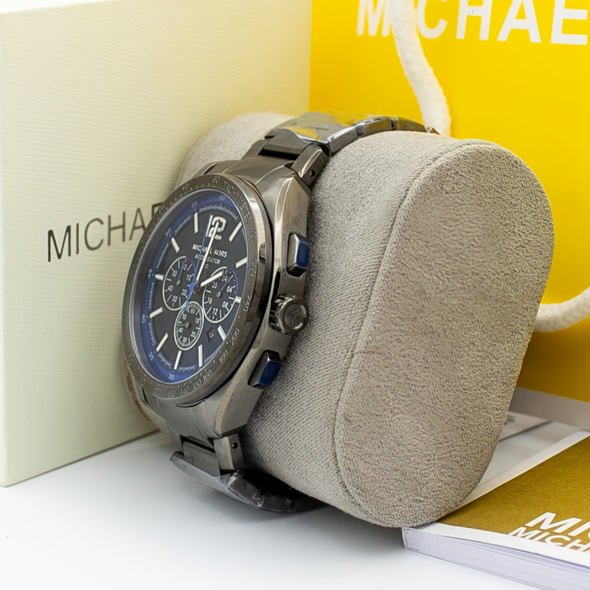 Michael Kors Men's Gunmetal Stainless Steel Accelerator 2.0 Analogue Watch, 44mm