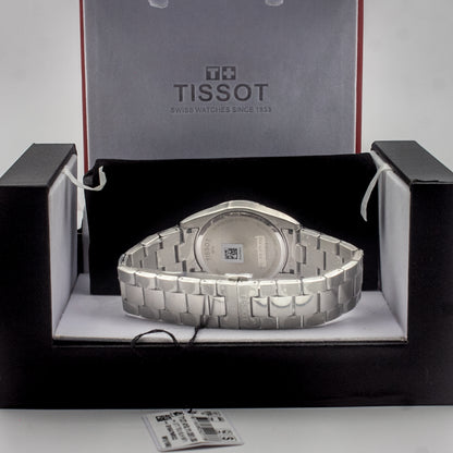 Tissot Gentleman Silver Stainless Steel Black Dial Quartz Watch Men's - T127.410.11.051.00