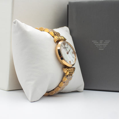 Emporio Armani Women’s Stainless Steel Mother of Pearl Dial 28mm Watch AR11316