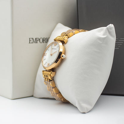 Emporio Armani Women’s Stainless Steel Mother of Pearl Dial 28mm Watch AR11316