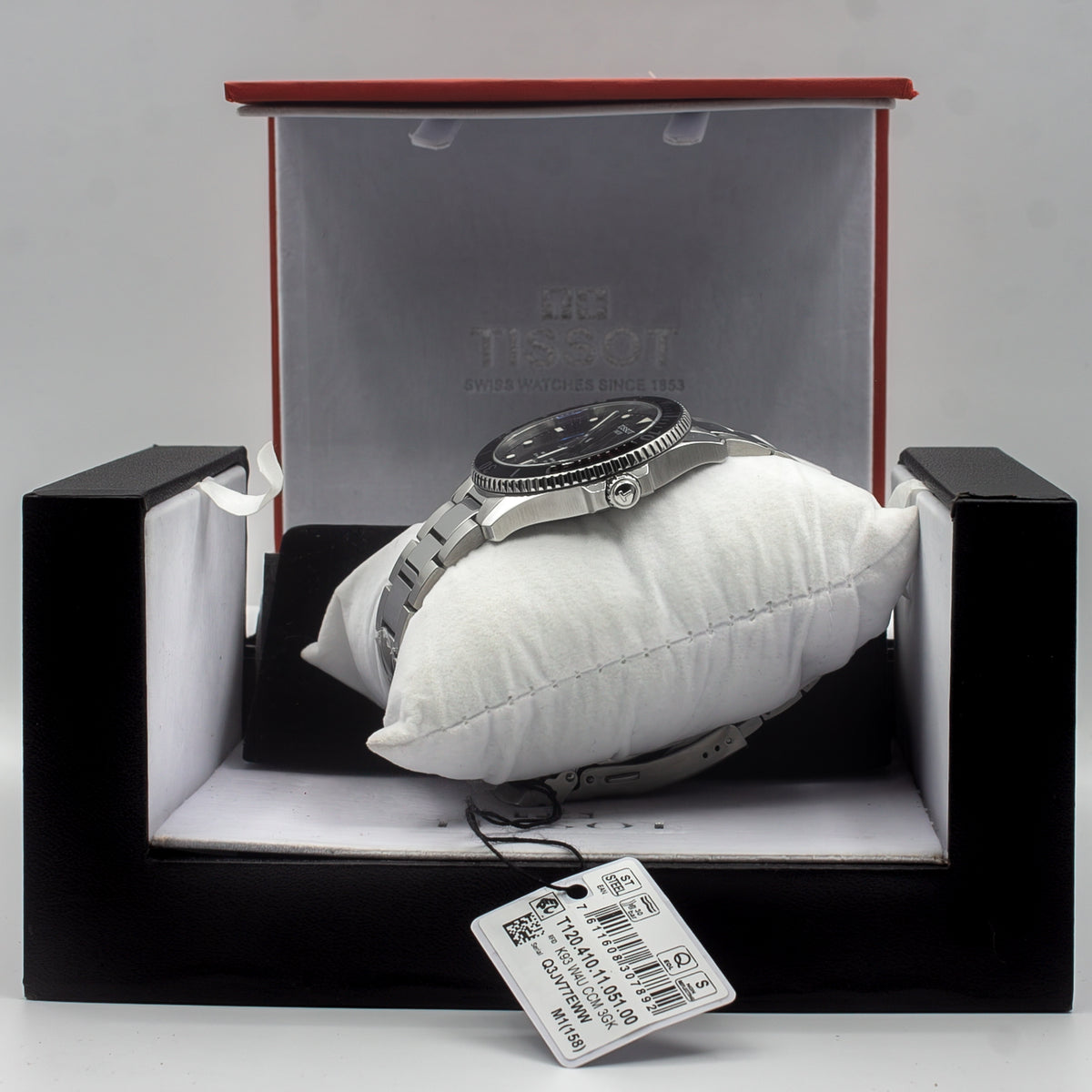 Tissot Seastar 1000 Silver Stainless Steel Black Dial Quartz Watch Gents - T120.410.11.051.00