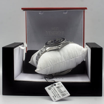 Tissot Seastar 1000 Silver Stainless Steel Black Dial Quartz Watch Gents - T120.410.11.051.00
